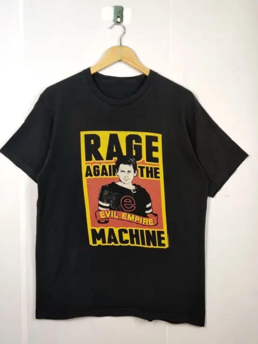 Gildan Black Short Sleeve Tee with Yellow & Red Rage Graphic